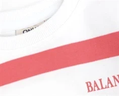 Kids ONLY bright white/coral paradise stribet sweatshirt